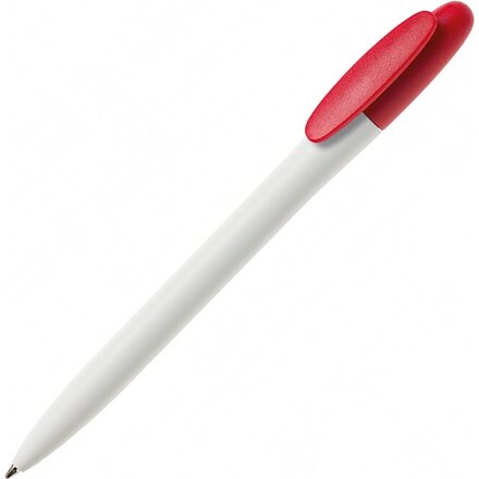 Ручка шариковая автоматическая "Bay MATT BC" белый/красный