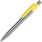 Ручка шариковая автоматическая "Mood Metal M M1" серебристый/желтый